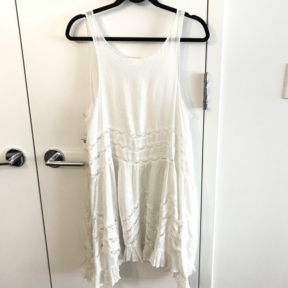 NWT Free People Lace-Striped Voile Trapeze Dress - Picture 7 of 7